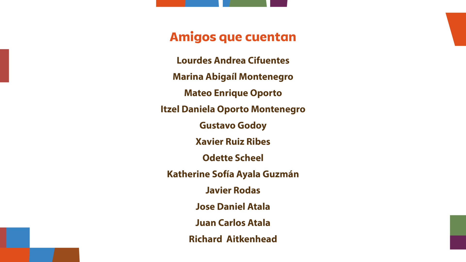 Amigos que cuentan